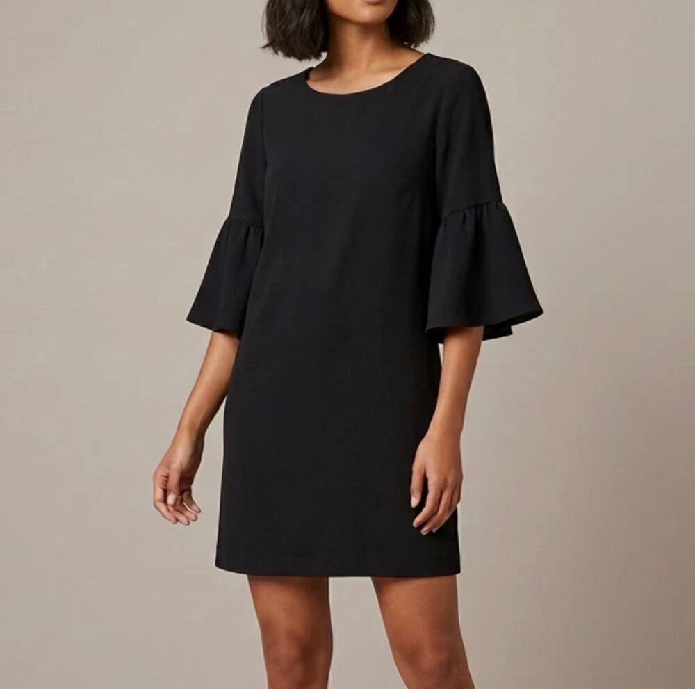 Anthropologie MOTH Chester Black Dress Bell Sleeves XL